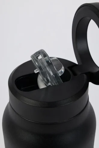 Bouteille d&rsquo;eau isotherme magnétique en acier inoxydable, couleur noire
