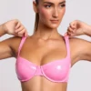 Bralette à armatures en vinyle Estelle, rose Bralette à armatures en vinyle Estelle, rose