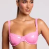 Bralette à armatures en vinyle Estelle, rose Bralette à armatures en vinyle Estelle, rose