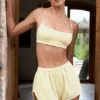 Bralette à encolure carrée, couleur citron Bralette à encolure carrée, couleur citron