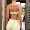 Bralette à encolure carrée, couleur citron Bralette à encolure carrée, couleur citron