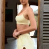Bralette à encolure carrée, couleur citron Bralette à encolure carrée, couleur citron