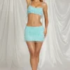 Bralette à franges Aerin en bleu aqua