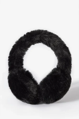 Cache-oreilles en fausse fourrure, noir Cache-oreilles en fausse fourrure, noir