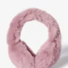 Cache-oreilles en fausse fourrure rose poudré Cache-oreilles en fausse fourrure rose poudré