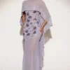 Cape drapée en mousseline transparente Jovelle, couleur lilas Cape drapée en mousseline transparente Jovelle, couleur lilas