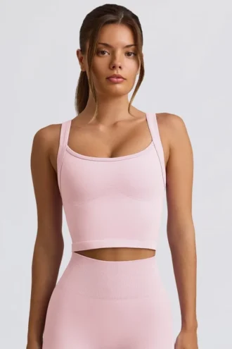 Caraco long sans coutures Super Sculpt, couleur rose poudré