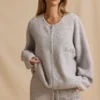 Cardigan oversize zippé en marl glacé Cardigan oversize zippé en marl glacé