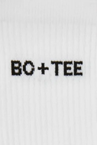 Lot de chaussettes mi-mollet côtelées en blanc
