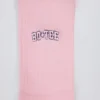 Chaussettes mi-mollet côtelées en rose poudré Chaussettes mi-mollet côtelées en rose poudré