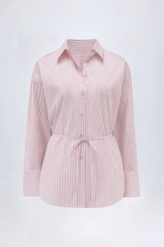 Chemise oversize Lerici à rayures roses