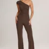 Combinaison asymétrique Alouette en modal, couleur chocolat