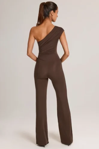 Combinaison asymétrique Alouette en modal, couleur chocolat