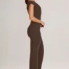 Combinaison asymétrique Alouette en modal, couleur chocolat