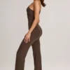 Combinaison asymétrique Alouette en modal, couleur chocolat