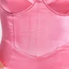 Combinaison-combishort corset Romera en satin rose Combinaison-combishort corset Romera en satin rose