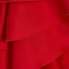 Combinaison-corset à volants et lacets Priaska, couleur rouge feu