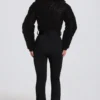 Combinaison de ski imperméable à ceinture, imprimé léopard noir