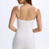 Combinaison Kaia à encolure en cœur en modal, couleur blanche Combinaison Kaia à encolure en cœur en modal, couleur blanche