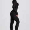 Combinaison longue sans coutures Super Sculpt en noir