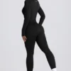 Combinaison longue sans coutures Super Sculpt en noir