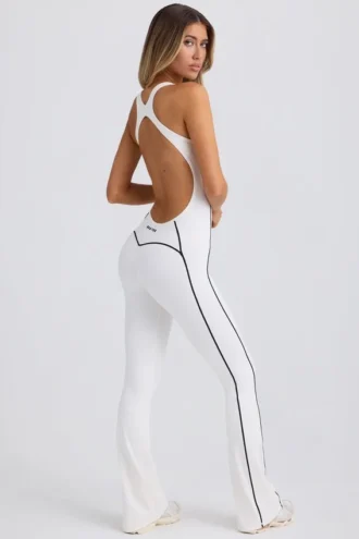 Combinaison Petite Soft Active à dos nu, couleur blanche
