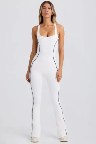 Combinaison Petite Soft Active à dos nu, couleur blanche