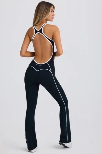Combinaison Petite Soft Active à dos nu, couleur noire