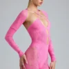 Combinaison-short à découpes et ornements Melody, rose bubble-gum Combinaison-short à découpes et ornements Melody, rose bubble-gum