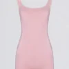 Combinaison Soft Active dos nu à contraste, couleur rose poudré Combinaison Soft Active dos nu à contraste, couleur rose poudré