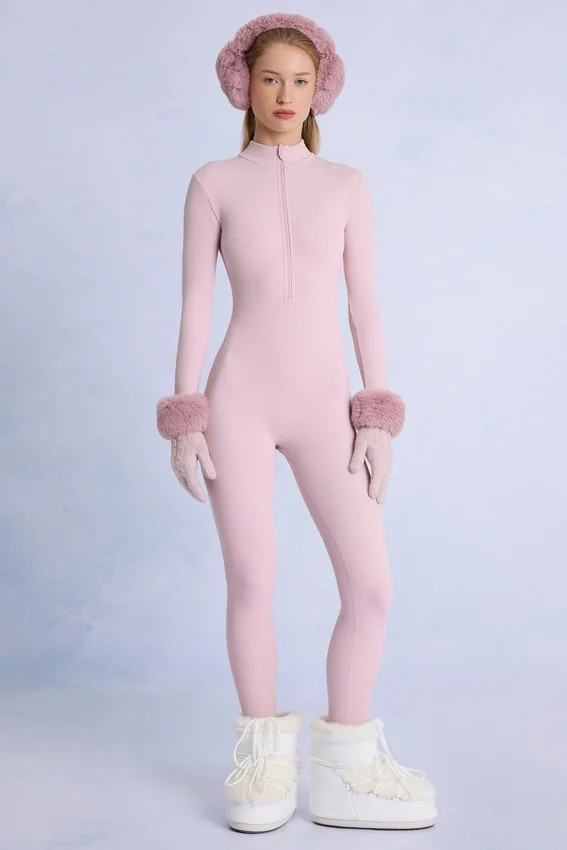 Combinaison thermique rose poudré Combinaison thermique rose poudré