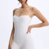 Combinaison Vera en modal à encolure en cœur et dos nu, couleur blanche Combinaison Vera en modal à encolure en cœur et dos nu, couleur blanche