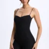 Combinaison Vera en modal à encolure en cœur et dos nu, couleur noir Combinaison Vera en modal à encolure en cœur et dos nu, couleur noir