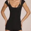 Combishort Nayara en modal, couleur noir Combishort Nayara en modal, couleur noir