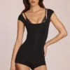 Combishort Nayara en modal, couleur noir Combishort Nayara en modal, couleur noir