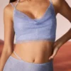 Corset à col bénitier orné Selena en bleu Corset à col bénitier orné Selena en bleu