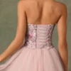 Corset sans bonnets à lacets Elia orné de dentelle, rose floral Corset sans bonnets à lacets Elia orné de dentelle, rose floral