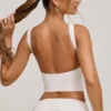 Crop top à col haut et dos nu Wren, blanc Crop top à col haut et dos nu Wren, blanc