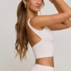 Crop top à col haut et dos nu Wren, blanc Crop top à col haut et dos nu Wren, blanc