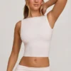 Crop top à col haut et dos nu Wren, blanc Crop top à col haut et dos nu Wren, blanc