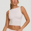 Crop top à col haut et dos nu Wren, blanc Crop top à col haut et dos nu Wren, blanc