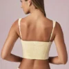 Crop top Magda à nœud, rayures jaune citron Crop top Magda à nœud, rayures jaune citron