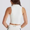 Crop top polo Soft Active en ivoire Crop top polo Soft Active en ivoire