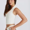 Crop top polo Soft Active en ivoire Crop top polo Soft Active en ivoire