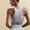 Crop top sans coutures à dos nageur, couleur argent Crop top sans coutures à dos nageur, couleur argent