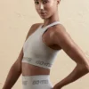 Crop top sans coutures à dos nageur, couleur argent Crop top sans coutures à dos nageur, couleur argent