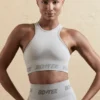 Crop top sans coutures à dos nageur, couleur argent Crop top sans coutures à dos nageur, couleur argent