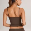 Débardeur Ailany à encolure dégagée en modal, couleur chocolat Débardeur Ailany à encolure dégagée en modal, couleur chocolat
