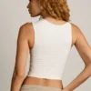 Débardeur asymétrique froncé Kirbie, couleur vanille Débardeur asymétrique froncé Kirbie, couleur vanille