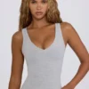 Débardeur à col en V Soft Active, gris chiné Débardeur à col en V Soft Active, gris chiné
